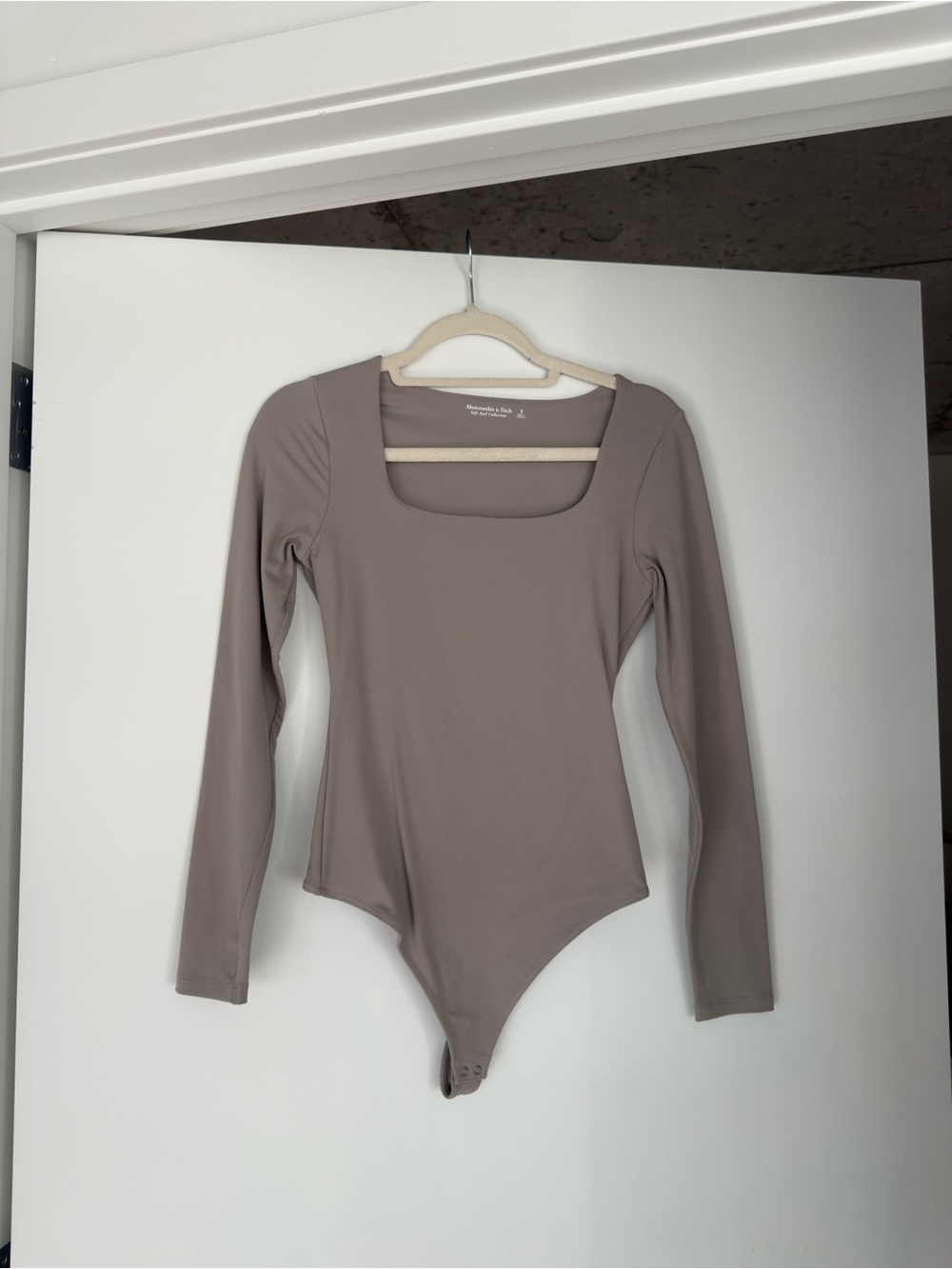 Abercrombie Soft A&F Collection Long-sleeve Body Suit - Taupe
